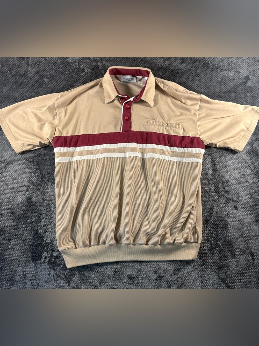 vintage Classics by Palmland short-sleeve banded-bottom polo shirt Men’s Large